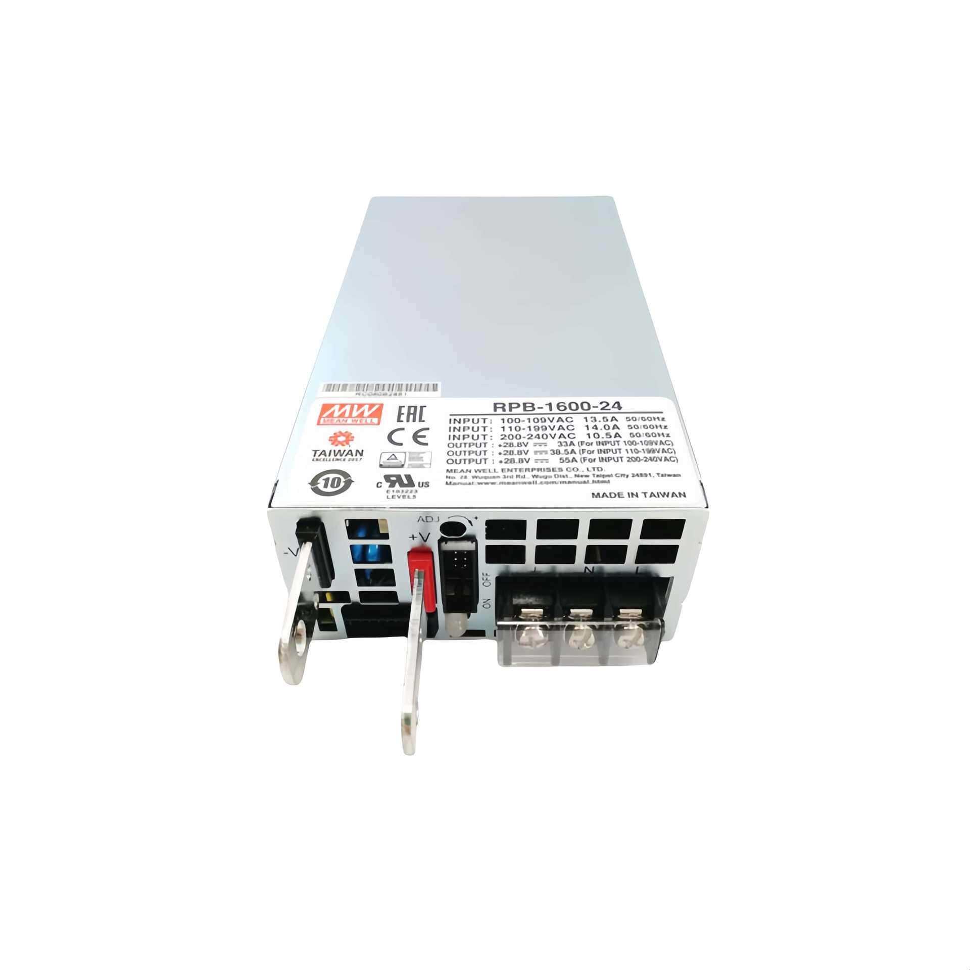明纬 RCB-1600-24 1584W机架安装前置式电池充电器