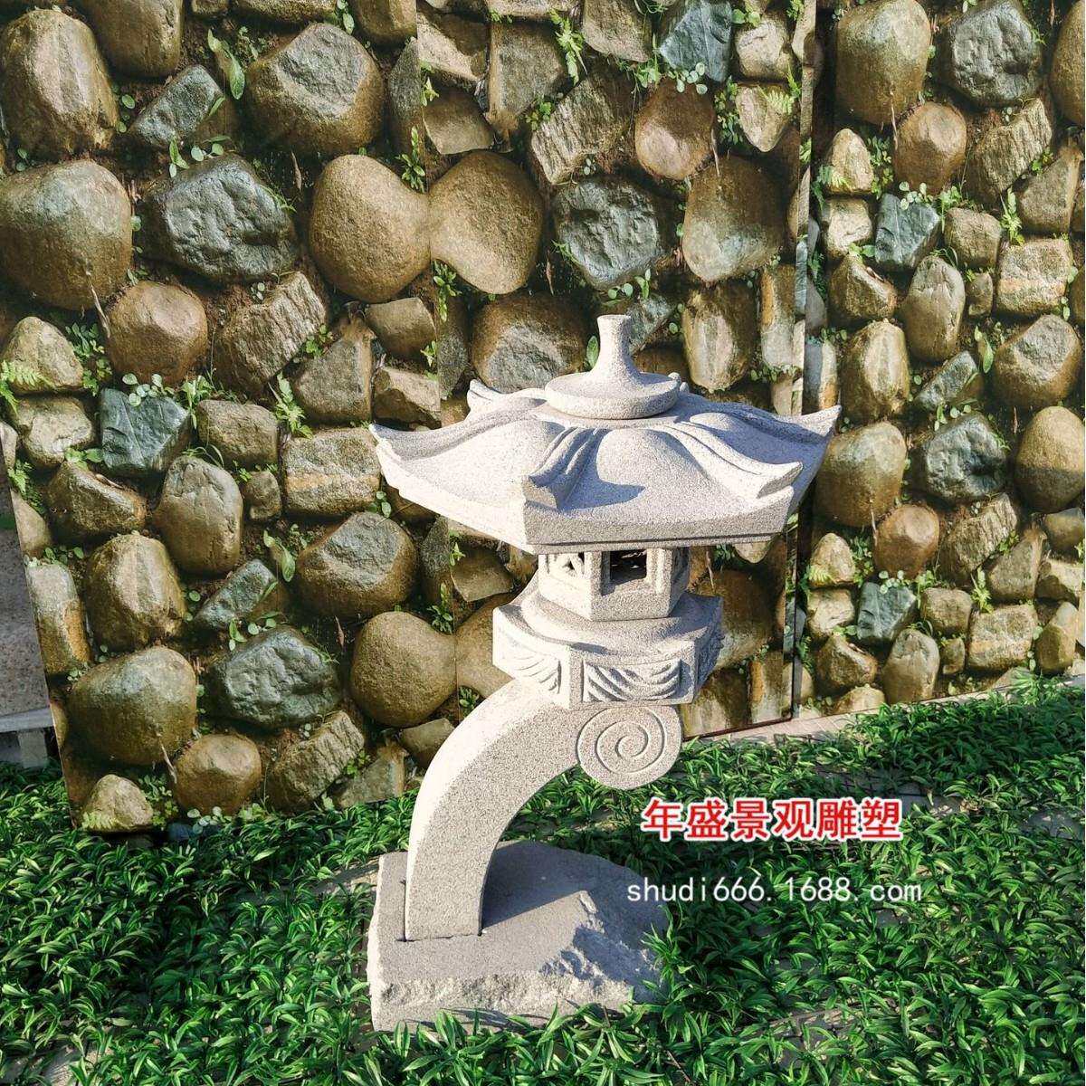 石灯笼青石仿古石灯日式 户外庭院景观装饰摆件 公园石雕灯塔厂家
