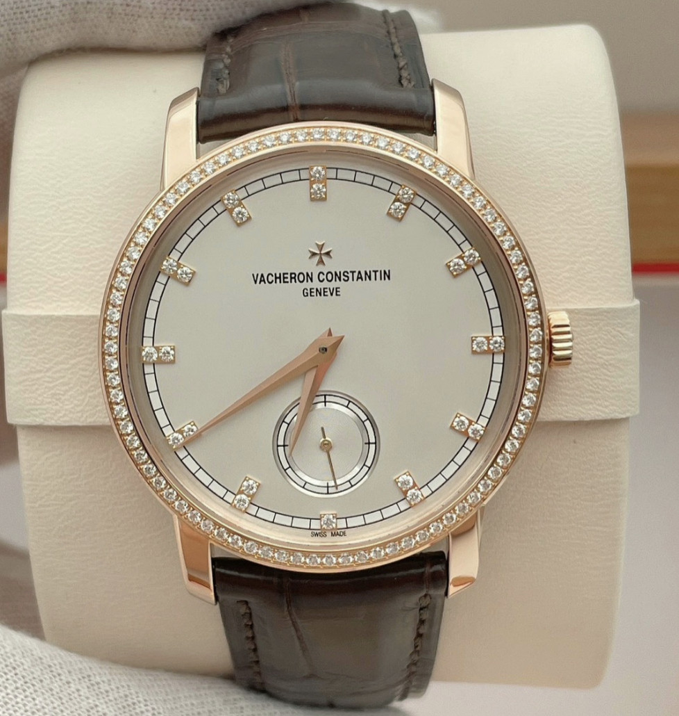 公价27.8万98新38mm江诗丹顿传袭玫瑰金82572手动机械男表原钻