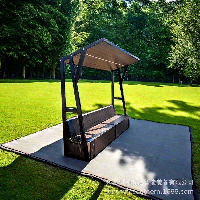 厂家直销户外街景小区公园商业区长椅太阳能座椅光伏智能光伏长椅