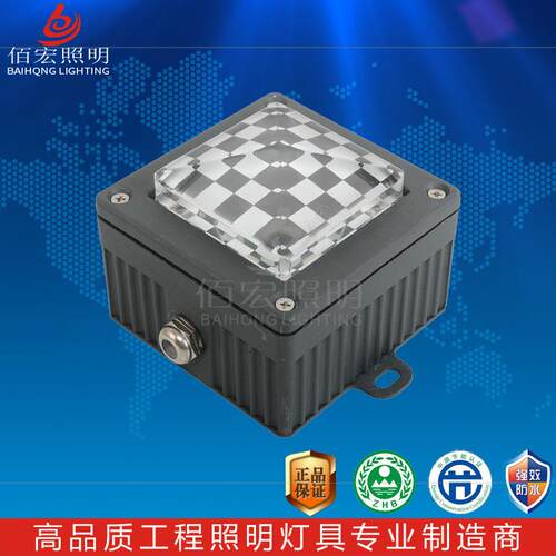 LED方形压铸点光源3W5W户外建筑装饰灯RGB单色DMX512七彩壁灯
