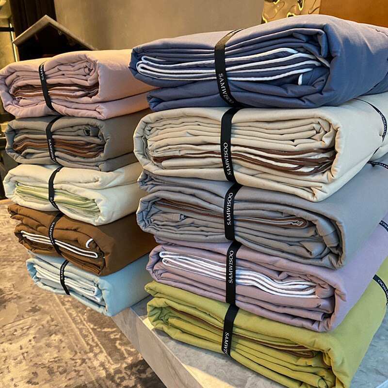 加厚套件绳100四1撞磨毛全.秋冬棉保暖8长绒棉件套简约嵌素色色