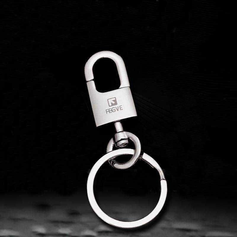 fegve316L不锈钢钥匙扣男女车用钥匙链腰挂创意手工刻字锁匙
