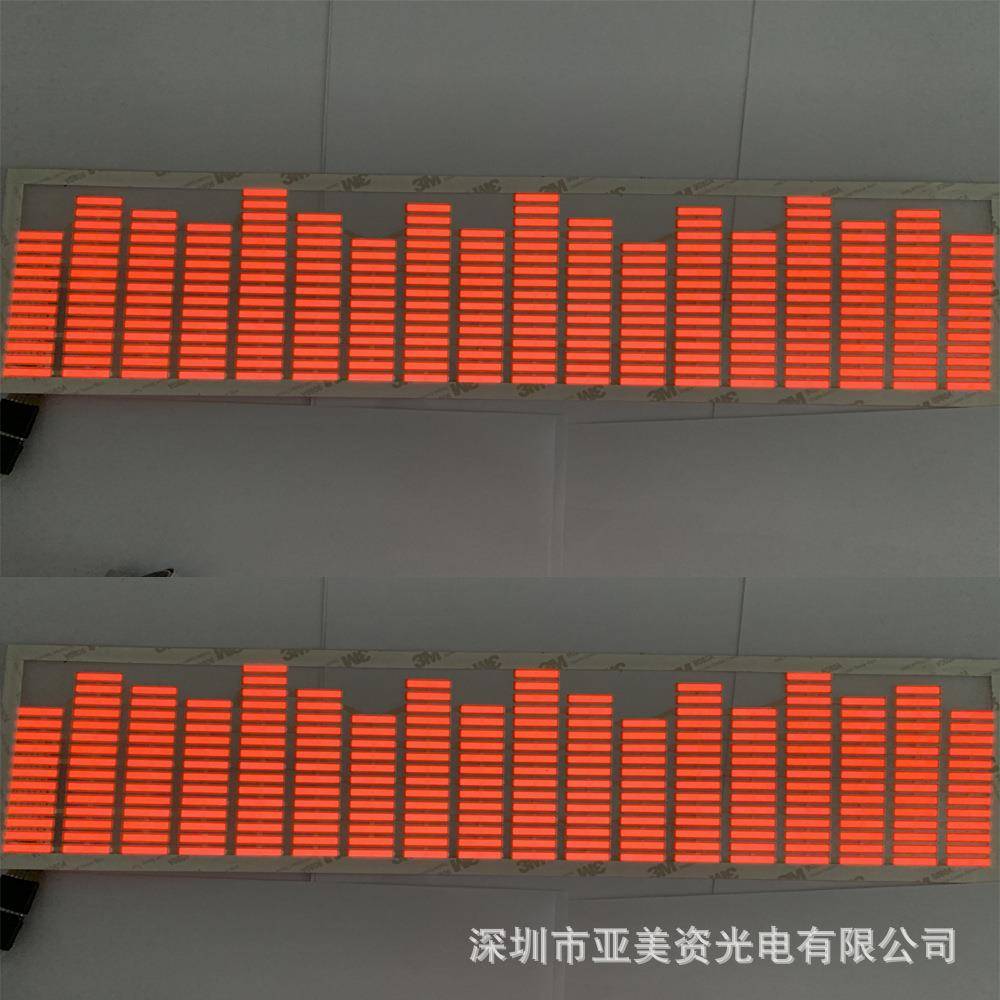 新款动感广告车贴动感音乐声控车贴发光车贴LED网红均衡器贴