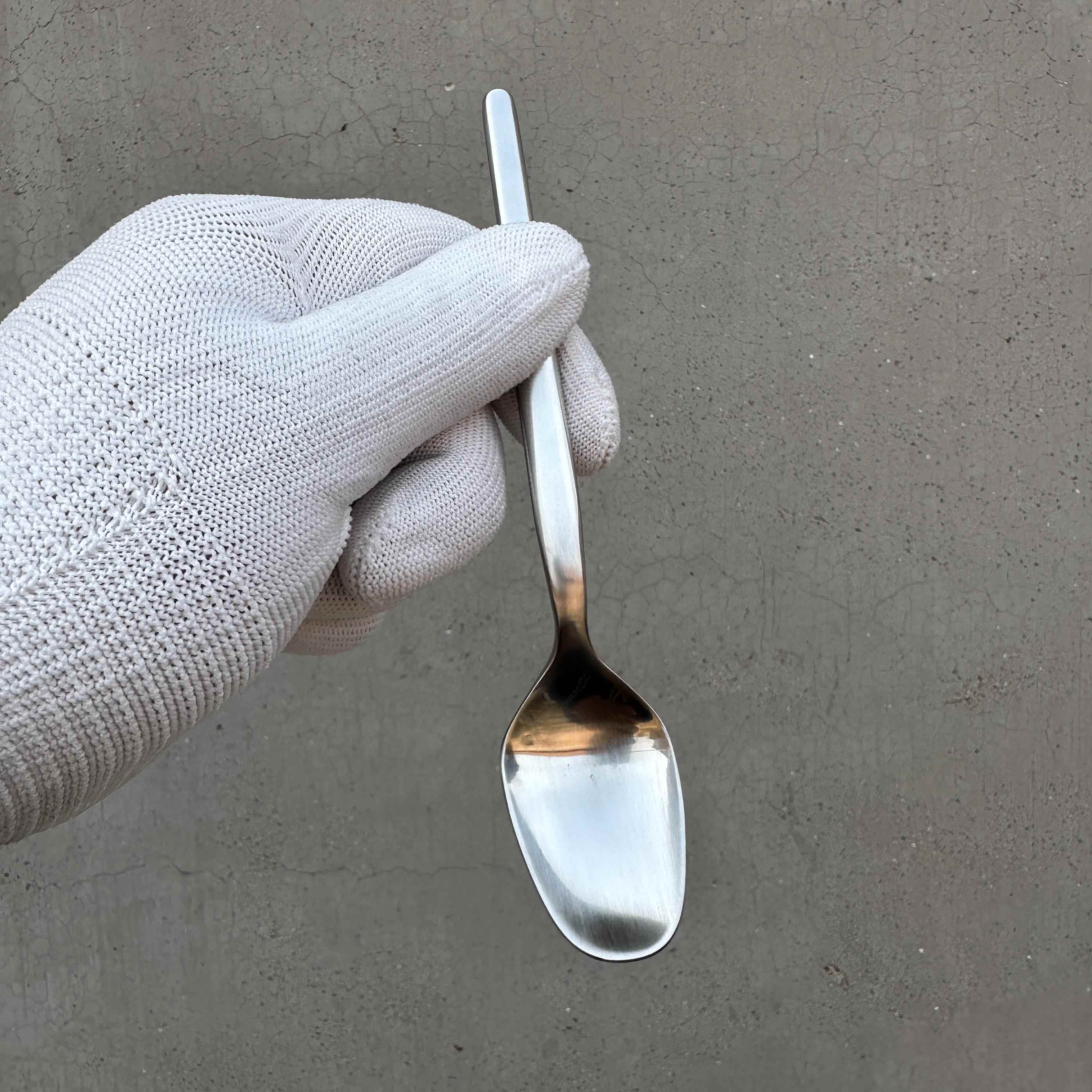 北欧GENSE 304不锈钢西餐具学生餐勺甜品甜点勺子咖啡勺哑光质感