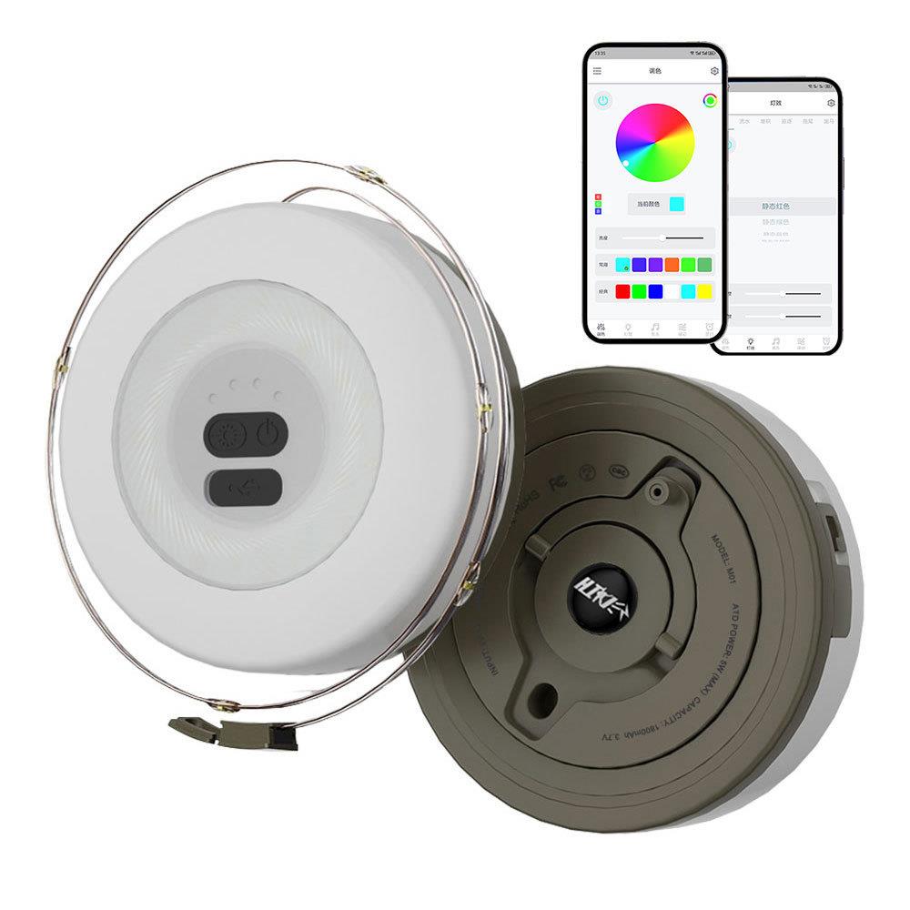 新款可收纳led灯露营收纳卷尺灯帐篷氛围灯多功能圣诞灯收纳串灯