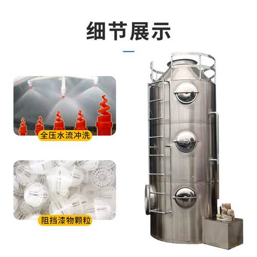 wow可定酸锈制喷漆过379滤漆雾废气处设备净化PP碳钢理不钢喷淋塔