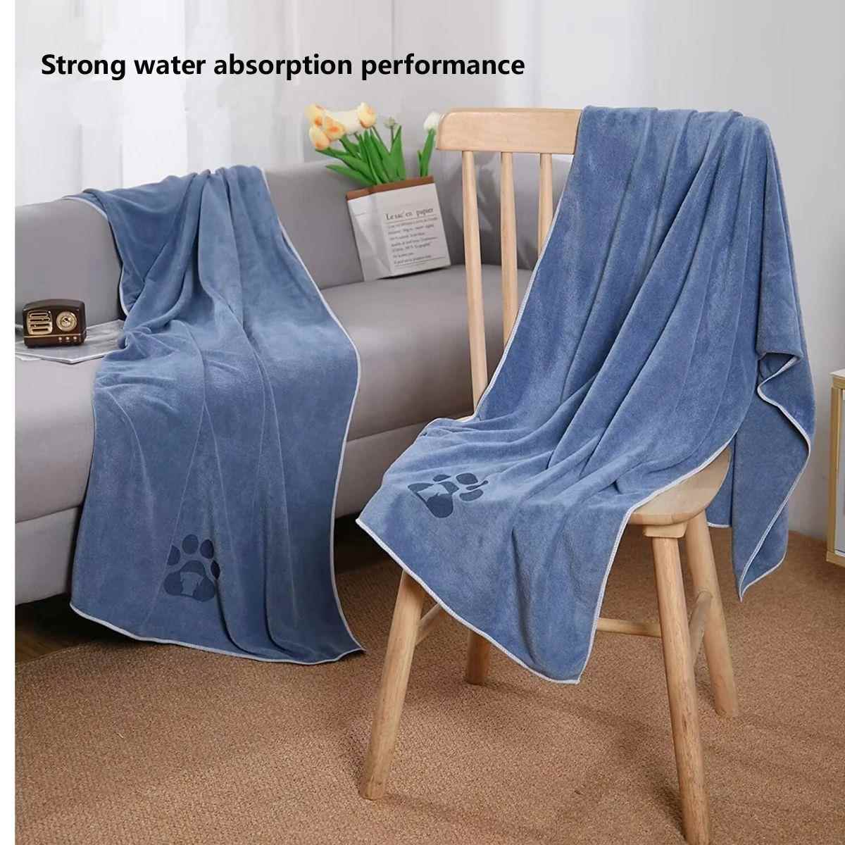 Microfiber Pet Bath Towel 5X75/70X140CM Embroidered Super S