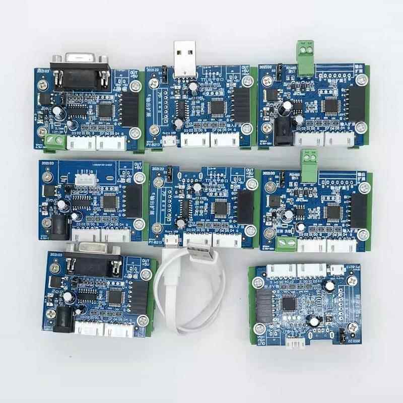 4/8组AB增量型旋转编码器/计数测频/识别方向/RS232/RS485采集模