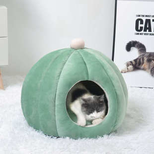 宠物窝四季 保暖仙人球猫咪窝拆洗猫窝宠物用品 通用封闭式 冬季