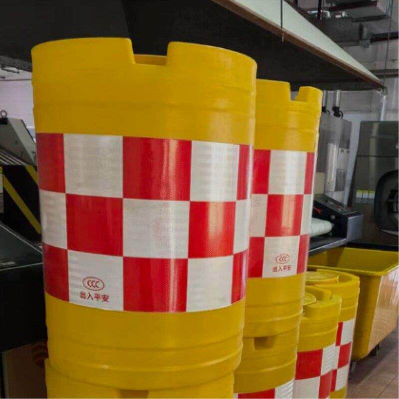 防撞桶滚塑注沙桶施工场地圆柱形新料水马隔离墩护栏塑料注水桶