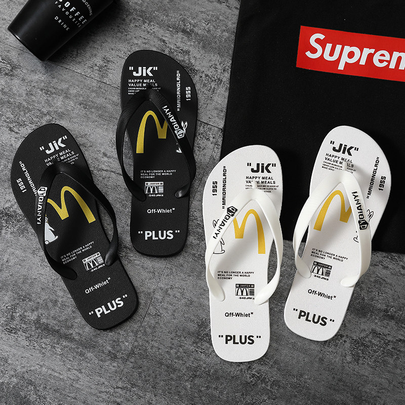 人字拖男潮个性百搭室外韩版情侣凉鞋夏季新款沙滩外穿凉拖鞋男士,流行男鞋,人字拖,淘宝优惠券,粉丝福利购,淘宝优惠卷