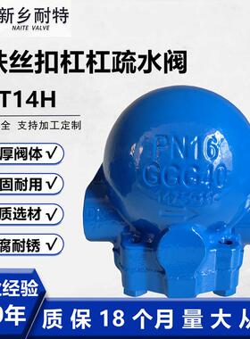 杠杆蒸汽疏水阀FT44H-16自动排水法兰杠杆浮球式螺纹球铁疏水器