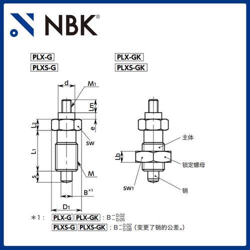 NKPL-G685分度柱塞无X旋钮型分度、定位机械零配件厂家B直供