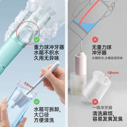 同诗/艾齐元气冲牙器电动便携式水牙线洗牙器家用正畸洗牙O2pro