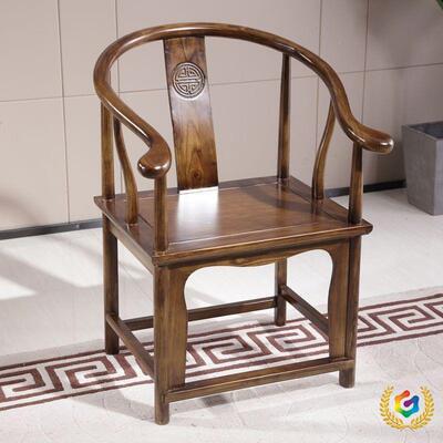 实木圈椅新中式围椅喝茶家用饭茶楼店GBP茶主桌餐酒椅人椅店古风