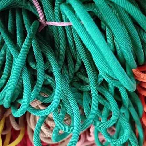 4mm高弹斜纹弹力绳松紧皮筋DIY彩色头绳螺旋纹发圈绳服装辅料配件
