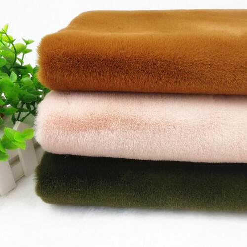 加厚密仿獭兔毛绒布料柜台展示布服装围巾抱枕布皮草面料秋冬柔软