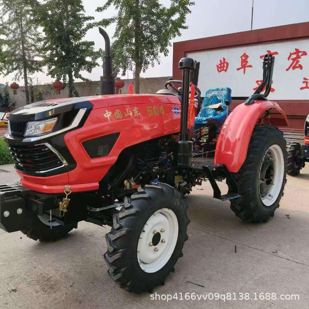 出口机型504拖拉机 四驱四缸不挑油易维修省油 50马力四轮拖拉机