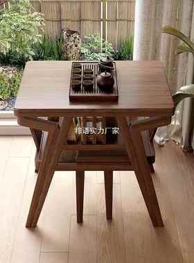 椅阳台茶椅组合休闲区艺LDP桌喝茶茶网红实木一桌二三件套小桌型
