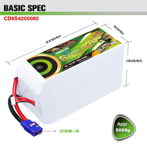 CODDAR鹰氪42000MAH 6S 22.2V 80C航模植保机10寸13寸穿越机锂电