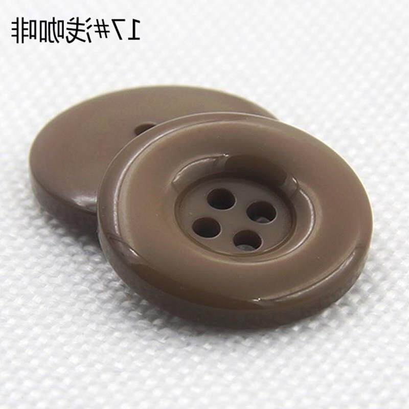扣子高档彩色装饰大衣衣服毛呢百搭圆形女扣大号黑色钮扣风衣钮扣