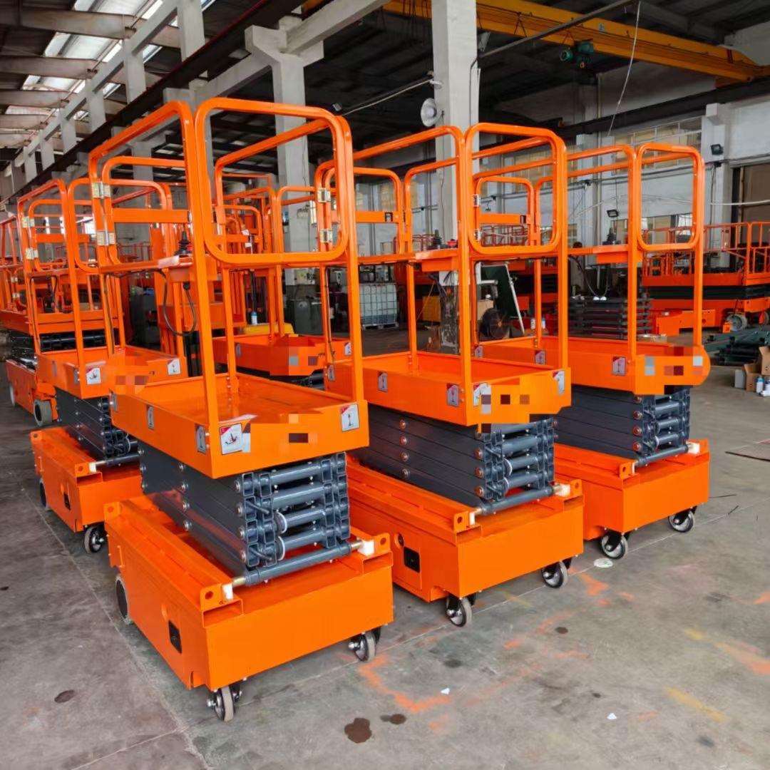普尔夫小型升降平台仓储登高机移动全自行液压剪叉电动高空作业车