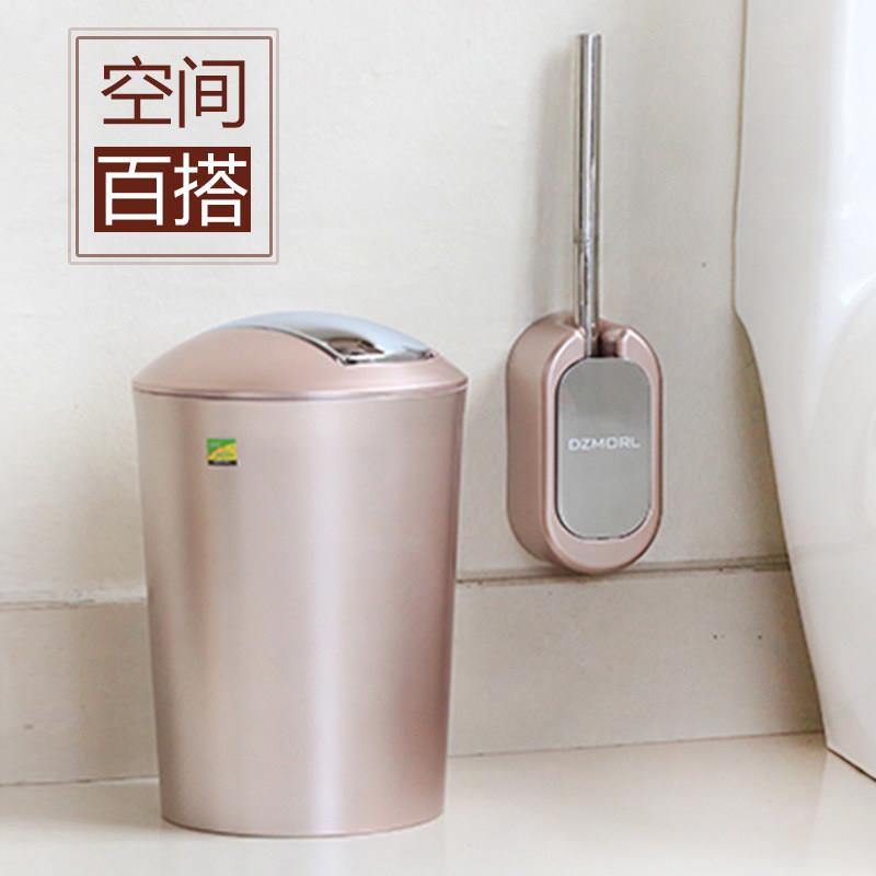 化妆室垃圾桶家用客厅卧室厨房有盖垃圾纸篓大号厕所垃圾筒摇盖式