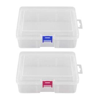Transparent Beads Crafts Case Rectangle Plastic Stationery