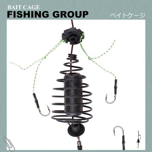 1 PC Fishing Group 30-80g Black Feeder Bait High Carbon Stee