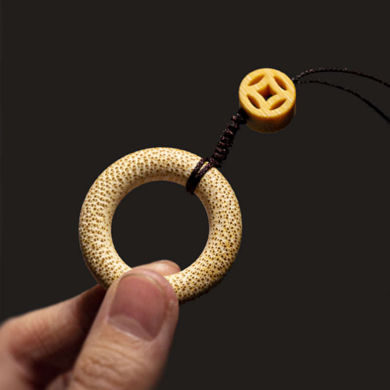 竹圈环玉竹竹环配件实心玉竹环配饰竹圈指环挂件文玩实心竹圈挂坠