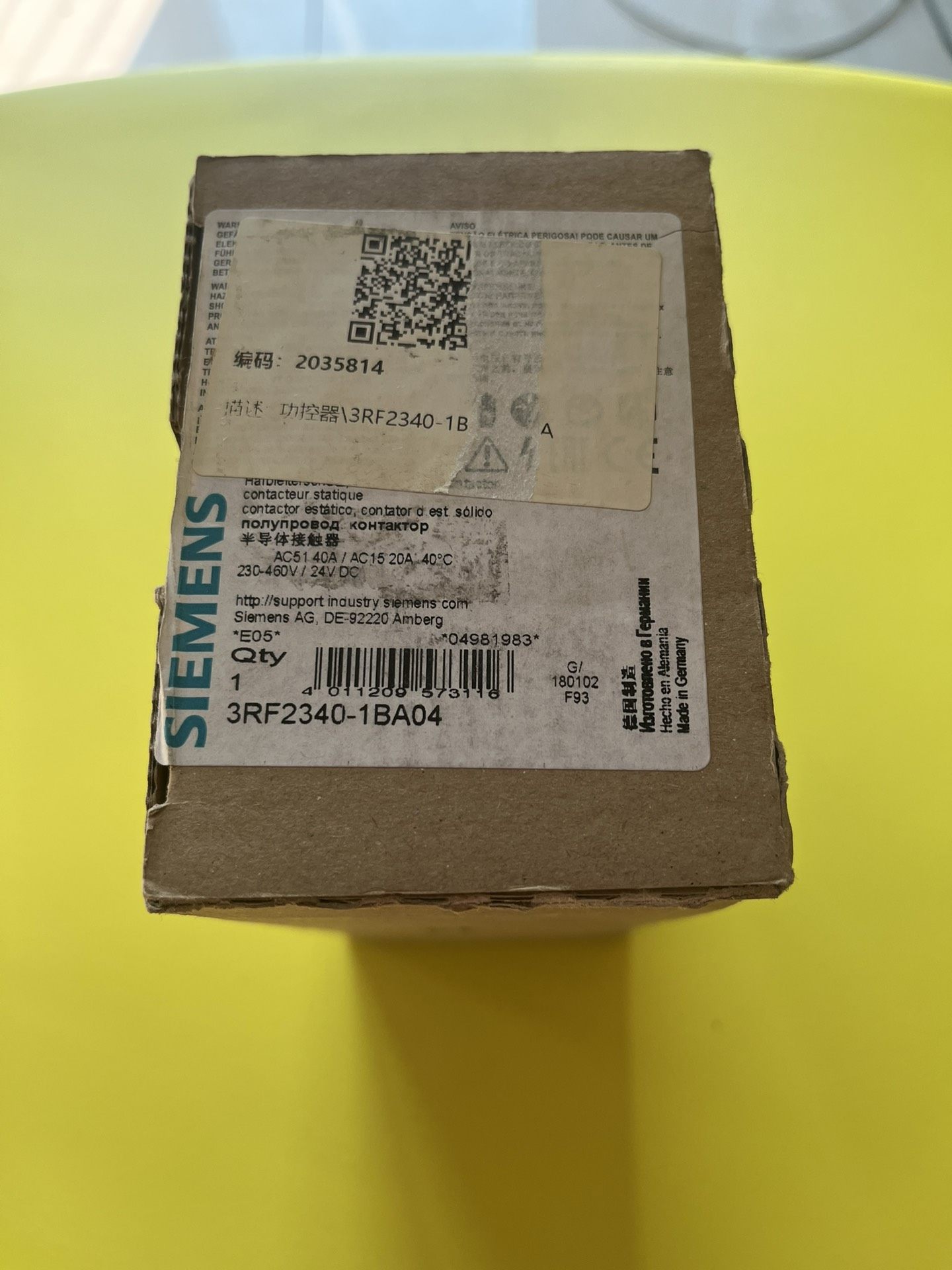 西门子功控器 3RF2340-1BA04，全新原装正品，德国