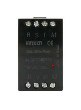 MJGX-3 A4825AR三相导轨式25A自带散热器一体化交流固态继电器