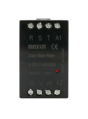 MJGX-3 A4825AR三相导轨式25A自带散热器一体化交流固态继电器