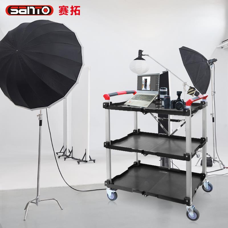 赛拓可折叠工具车户送餐车小推车外直播移动车导演NJT摄拍器材工