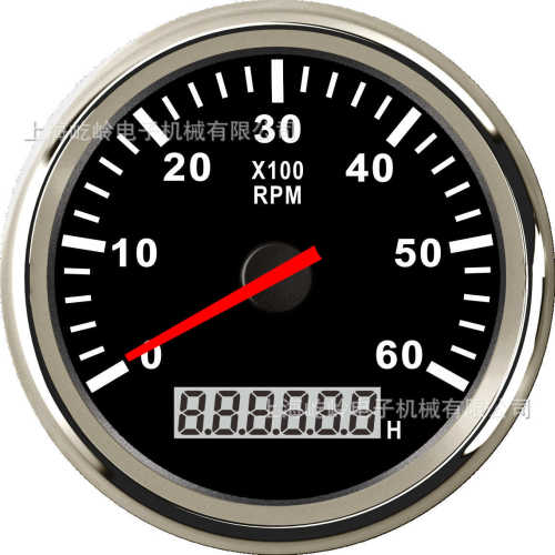 85mm针脚安装车船改装通用转速表0-6000RPM 1-300可调速比表