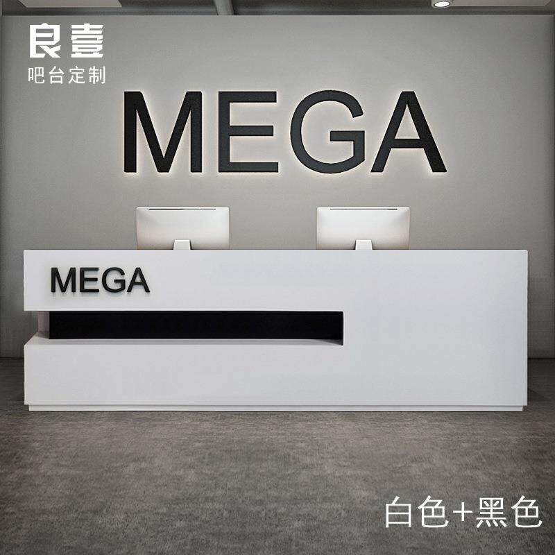 复古收银台柜台小型服装理发店吧台桌简约现代饭店公司成品前台