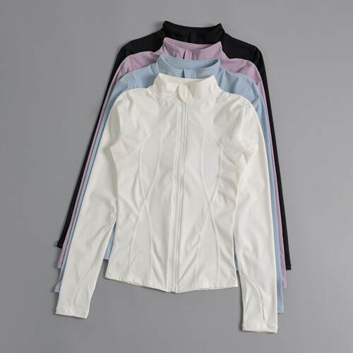 Sports jacket for women, running, fitness training, stand