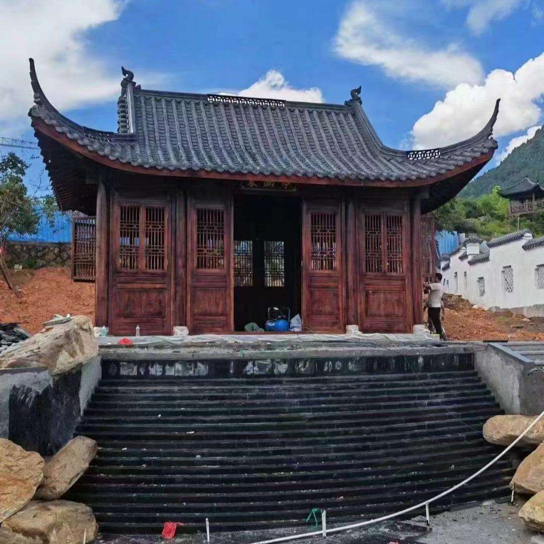 乡村建设古建水榭凉亭防腐实木门亭户外园林景观门楼庭院庭院木亭