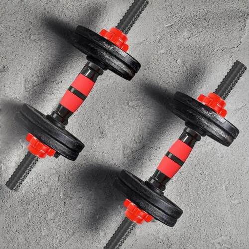 Threaded Dumbbell Handle Bar Extension Bar Set Adjustable Du