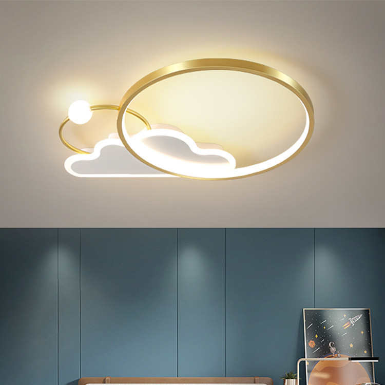 书房现代童灯儿卧主led卧室新款吸顶灯房间房奢北欧灯简约灯具轻