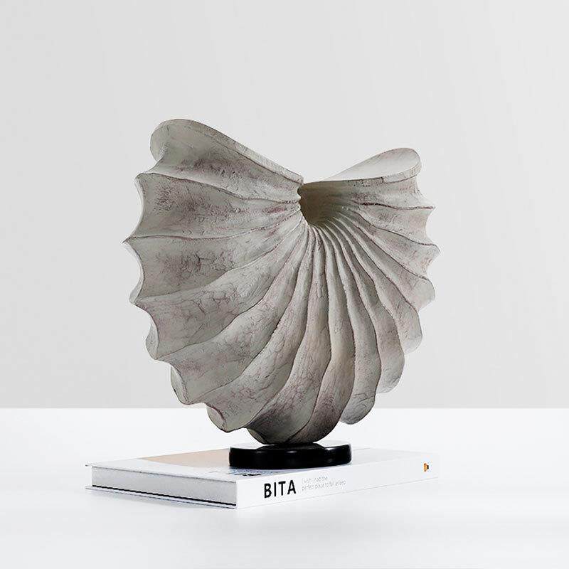 高级感小众新中式创意海螺摆件复古客厅酒柜玄关酒店民宿软装饰品