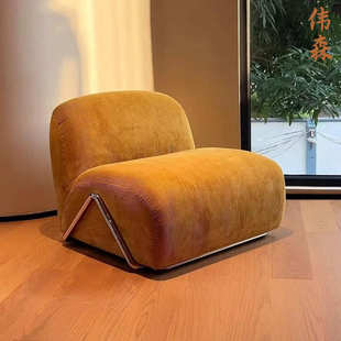模块单人沙发卧室阳台客厅休闲椅中古设计师布艺懒人沙发