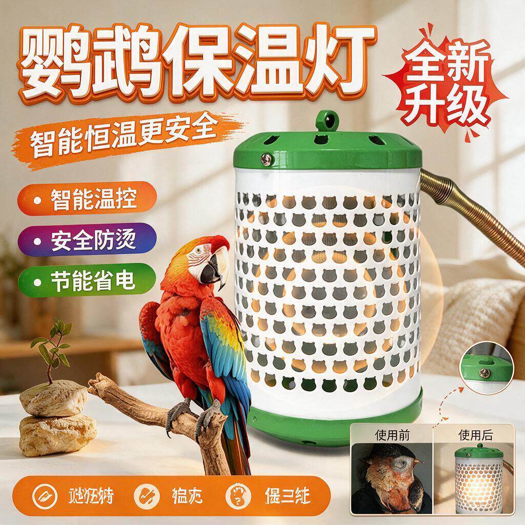 鹦鹉保温灯陶瓷加热灯灯罩玄凤保暖灯鸟笼专用恒温取暖灯过冬神器