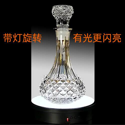 电动转盘带灯直播摄影拍照展示台带灯led变速双向旋转转盘电动