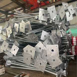 道路交通标志杆加筋法兰底座热镀锌标杆单柱悬臂式门架式标杆厂家