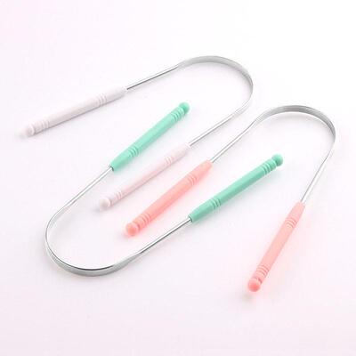 1PCS Stainless Steel Tongue Scraper Oral Tongue Cleaner