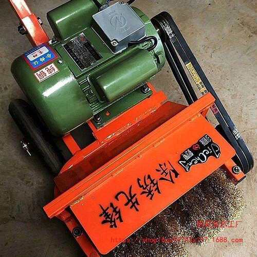 【优质镀铜钢丝轮】新款彩钢瓦翻新除锈机打磨机平面铁板打磨抛光