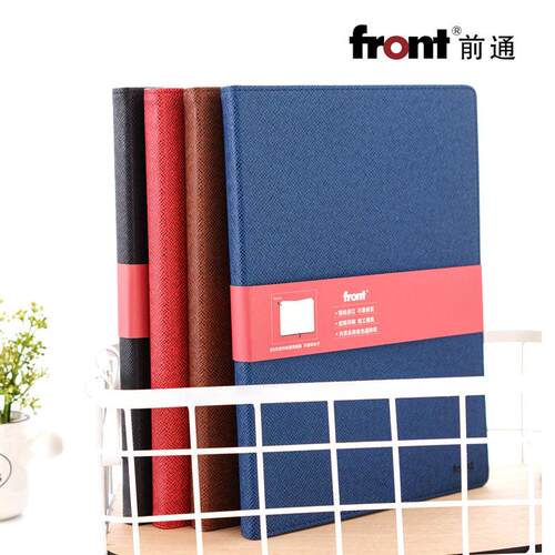 front前通商务笔记本b5厚本子DV64交叉纹硬壳记事本a5会议记录本