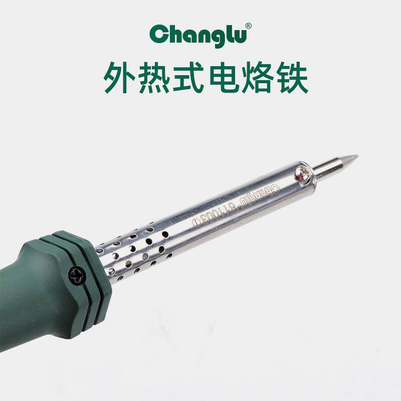 长鹿工具大功率电烙铁100W扁头锡焊络铁30W60W尖头外热电烙铁